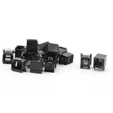 uxcell　ブラック　RJ12 6P6Cモジュラー　ネットワークLANイーサネット　PCBコネクタ　20 個