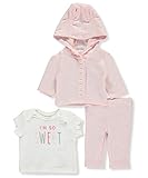 カーターの赤ちゃんの女の子3 Piece Bear Hoodie Set カラー: ピンク