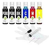 【korin本舗】詰め替えインク キヤノン(Canon)全機種対応 互換インクボトル BC-365/366 BC-310/311 BC-340/341 BC-345/346 BC-36/361 BCI-380/381 BCI-370/371 など 6本セット 30ML （説明書なし、経験のあるお客様に向け）