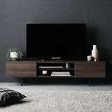 RASIK テレビ台 55型 対応 150cm幅 ブラウン ローボード ワイド 脚付き 収納 リビング TV台 木製 Stova ストーヴァ