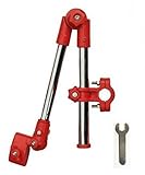 両手 が 使える ベビーカー 自転車 車椅子 バギー 傘 日傘 スタンド 工具付き Ｖ型 (赤)