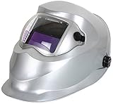 Sliver Welding Helmet Welder Large View Size (3.66 X 1.69) Head Face Protection Solar Auto Darken by