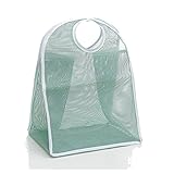 グリッドナイロン折りたたみ式リネン洗濯籠バスケットClothes Hamperストレージバスケット折りたたみストレージボックスby smytshop 31.5 x 24 x 30 cm グリーン SM