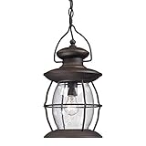 Elk Lighting 47043/1 Village Lantern Collection 1 Light Outdoor Pendant, Weathered Charcoal [並行輸入品]
