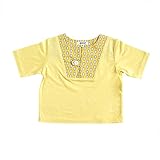 SOULEIADO 切り替えTシャツ イエロー 90cm 47815