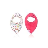 Nuby 4275 Bandana Bibs Dribble Bibs Teethingとドリブルのソフトと吸収性、ドリブルキャッチャー0ヶ月+ツインパック色/デザインMay Vary