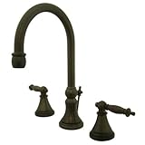キングストン真鍮ks29 TL Tuscany広範囲洗面所の蛇口真鍮ポップアップで 8-Inch Adjustable Center KS2985TL 1