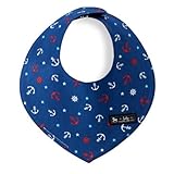 赤ちゃんにやさしい安心スタイ・ビブ・よだれかけ（三角・日本製）　さわやかマリンの休日（ネイビー）　B0201900　日本製