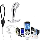 電気ショック アナルプラグ アナルバイブ 電撃アナル ペニスリング コックリング 組み合わせセット アナル拡張 肛門プラグ 大人のおもちゃ アダルトグッズ (セット D,アナルプラグ：S)