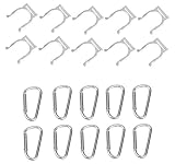 ペットボトル ホルダー パーツ 20点セット (金具 ／ カラビナ) DIY ドリンクホルダー 作成 ハンドメイド 透明