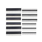 Oikabio 12ピース、40ピン GPIOヘッダーキット、20X2ピン直角GPIOヘッダーソケット、 /4B/3B+/3B/3A+用