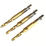 RedBeryl 選べる HSS タップ ドリル セット ネジ 修正 ハンドル M3 M4 M5 M6 M8 M10 (TiN 5mmx3本)