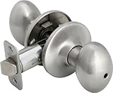 凡例931122 Eggスタイルドアノブプライバシーベッドand Bath Lockset、us15サテンニッケル仕上げ