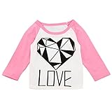 MIOIM 子供服 キッズ ガールズ ボーイズ Tシャツ 長袖 カジュアル 心形の図案 デイリー トップス 通園 通学 かわいい プライマーシャツ