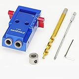 Fenteer 高効率　穴あけ ドリルガイド　斜め穴 ポジショナー　ステップドリルビット　木工工具キット　