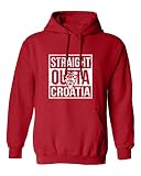 TCAMP新しい2018 World Soccer Championship Straight Outta Country Prideメンズフード付きスウェットシャツ Adult Large レッド