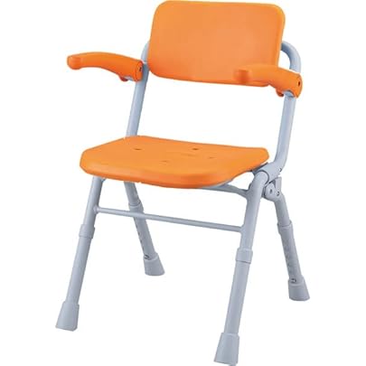 シャワーチェア ユクリア コンパクトワンタッチ N PN-L41421 オレンジ シャワーチェア 背もたれタイプ｜入浴用品｜介護用品・設備