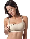 Gratlin レディース マタニティブラジャー ノンワイヤー 柔軟フルカップ 妊婦 産前産後備え 授乳ブラ 吸汗速乾 ベージュ S (C75 D75 C80)
