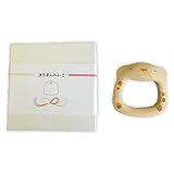 木村木品製作所 ひばの木の香りと鈴の音が眠りをさそうベビー玩具 はちまんわんこ 正面〔W90×D90×H30〕