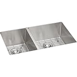 Revere RVRU32179R 32" x 17" Double Offset Bowl Stainless Steel Squared Undermount Kitchen Sink [並行輸入