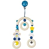 Heimess 762680 Wooden Mini Trapeze Clip On Mobile (Blue Boy)