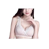 Cozy Maker（C&M）マタニティブラジャー ハーフトップ クロスオープン ノンワイヤー 授乳 ブラ 出産準備品 授乳便利 産前産後兼用 2枚セット (XL, ベージュ)