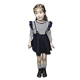Lanhui幼児用ベビーガールズ長袖ソリッドプリンセスドレスコットンブレンドClothes 24 M