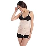 KINDOYO 女性 通気性のある 3点セット 妊婦帯 産前産後 骨盤ベルト 腰ベル 腹帯 マタニティガードル 多機能 フリーサイズ, ベージュ-スタイル B, ワンサイズ