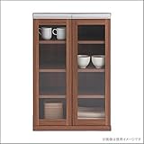 HYBRID CABINET ガラス戸キャビネット リアルウォールナット柄 MYD-60G