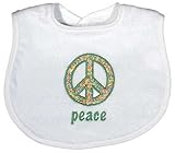 Raindrops Peace Appliqued Bib, Green by Raindrops [並行輸入品]