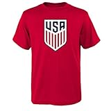 World Cup Soccer United States Youth Boy 's 8 – 20チームロゴ半袖Tee レッド