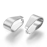 バチカン Aカン ステンレス シルバー ペンダントトップ ネックレストップ アクセサリーパーツ 金具 留め具 ハンドメイド DIY 手芸 材料 資材 (10mm×5mm)