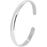 TreasureBay Women's Solid 925 Sterling Silver Bangle Bracelet