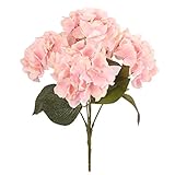 Dovewill 全8色　気分転換　元気　アジサイ　紫陽花　花束　造花　人工花　結婚式　パーティー　家　飾り　 - フレッシュピンク