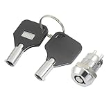 uxcell　2キーカムロック　ホーム食器棚引き出し　スレッド　12mm　シルバートーン