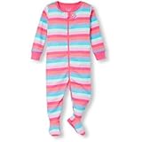 THE CHILDREN'S PLACE(ザ・チルドレンズプレイス) ネオンストライプフッテッドストレチェ スリープウェア 3～6ヶ月【並行輸入】