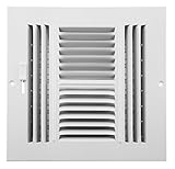 Accord ABSWWH488 Sidewall/Ceiling Register with 4-Way Design, 8-Inch x 8-Inch(Duct Opening Measureme