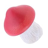 Fenteer キノコ　光路ランプ　防水　ソーラーパワード　LEDライト　防水　抵抗雨　全３色 - 赤