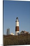 キャンバス上需要プレミアムシックラップキャンバス壁アート印刷題名Montaukポイント灯台、Montauk、Long Island、ニューヨーク州 24" x 36" 130323_24_24x36_