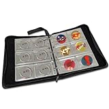 Morisho 缶バッジ 収納 缶バッジケース 缶バッチケース 缶バッジカバー 【ファスナー採用 落下防止機能付き 選べる3サイズ】 ファイル ホルダー 75mm