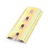 uxcell DINレール　35mm　サーキットブレーカーレール　回路ブレーカーレール　メタル製　ゴールドトーン　アクセサリー　インストール　リニアハードウェア