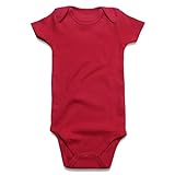 ロンパーボックス Romperinbox ベビー ロンパース ロンパース 半袖 前開き 男女兼用 ロンパース 新生児 綿100% (18～24ヶ月, 赤い)