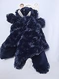 Blankets and Beyond Navy Rosette Bear Nunu Baby Security Blanket (Dark Navy ) by Blankets and Beyond
