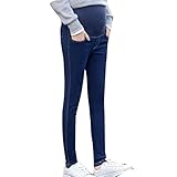 Hibote マタニティ　スリムデニム　妊婦ウェア ボトムス　 ダークブルー/L