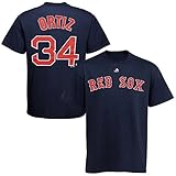 David Ortizボストンレッドソックス# 34 MLBメンズBig and Tall Player TシャツNavy XXXX-Large