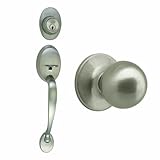 Design House 783498 Satin Nickel Coventry Series Handleset with Ball Interior Knob by Design House