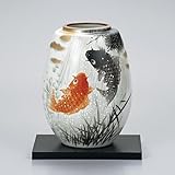 九谷焼　花瓶　8号　夫婦鯉滝登り　福田良則　AP2-1349