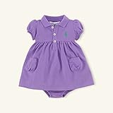 ポロラルフローレン ポケット付半袖ワンピース パープル (女の子3～9か月用) 6M [並行輸入品]