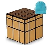 Kancharo 奇芝 ミラーキューブ【ポーチ/正規品】Mirror Cube (ゴールド, 3x3)