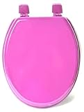 Evideco 4101170 Oval Toilet Seatソリッドカラーパープル、木製、17.5 " L x 14.75 " W